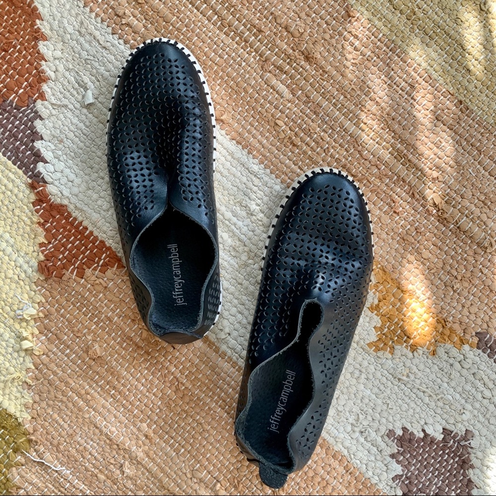 *Jeffrey Campbell* Leather Slip On Sneakers